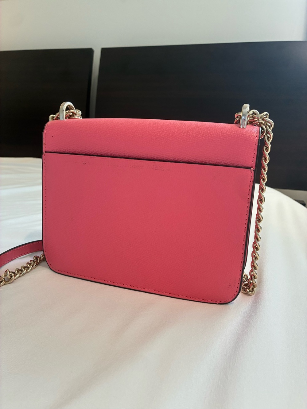 kate spade Coral Pink Leather Chain Crossbody Bag - Picture 4 of 7